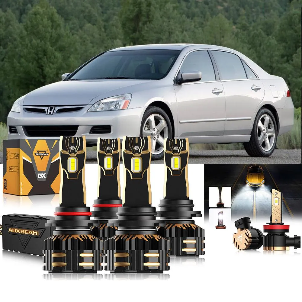 For 2006-2007 Honda Accord 9005 9006 LED Headlight Bulbs Bundle