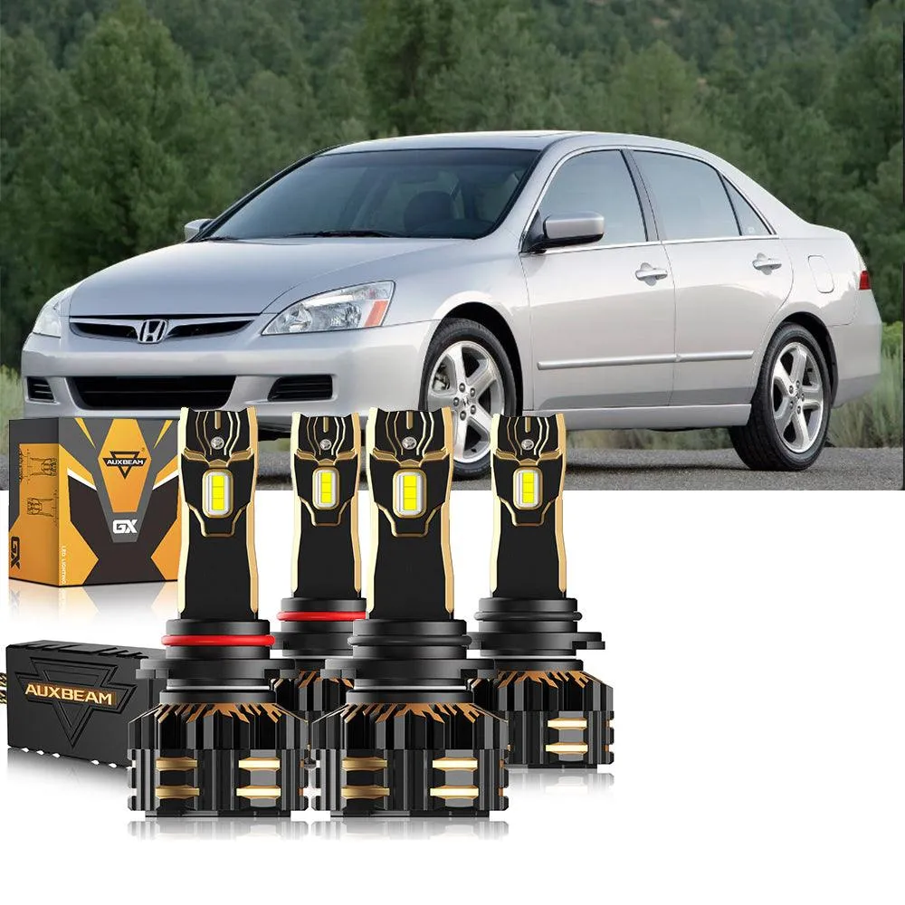 For 2006-2007 Honda Accord 9005 9006 LED Headlight Bulbs Bundle