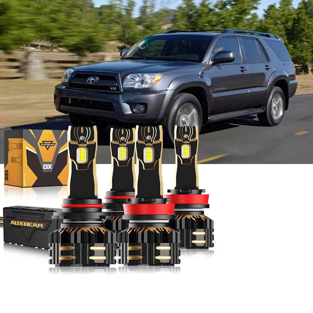 For 2006-2009 Toyota 4Runner 9005 H11 LED Headlight Bulbs Bundle