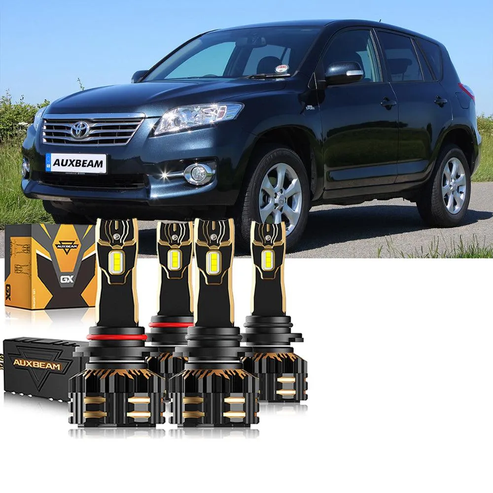 For 2006-2012 Toyota RAV4 9005 9006 LED Headlight Bulbs Bundle