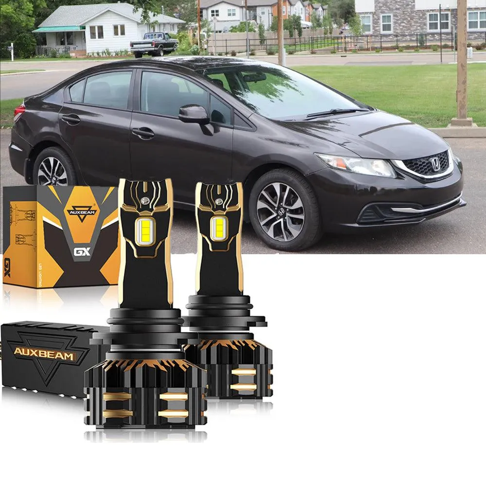 For 2006-2013 Honda Civic 9005 9006 LED Headlight Bulbs Bundle