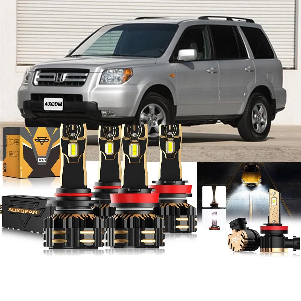 For 2006-2019 Honda Pilot 9005 H11 LED Headlight Bulbs Bundle