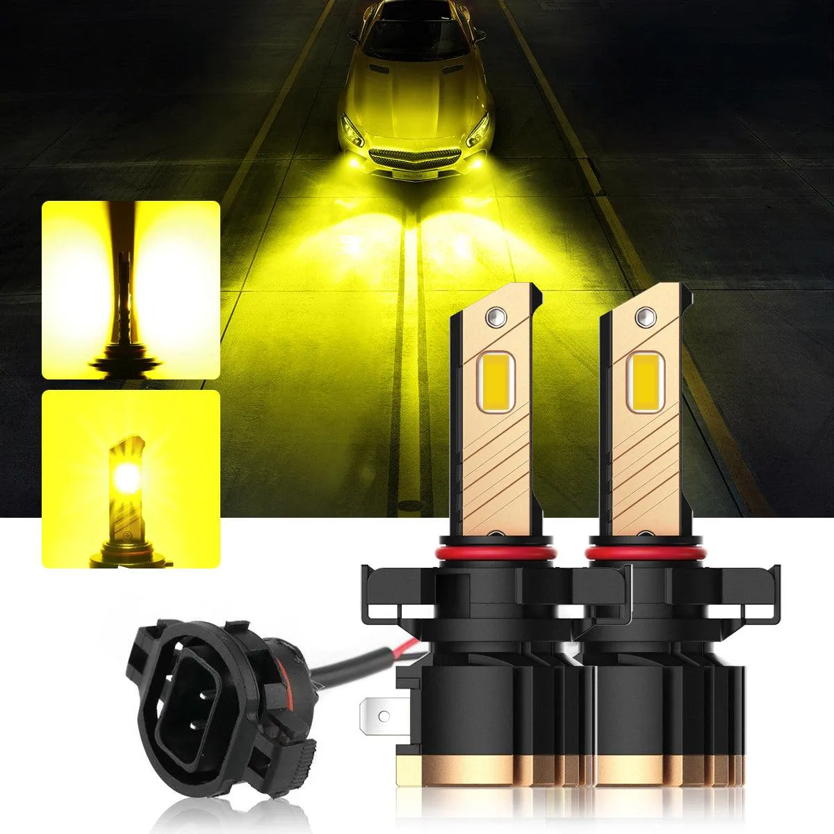For 2007-2013 GMC Yukon XL 2500 H13 LED Headlight Bulbs