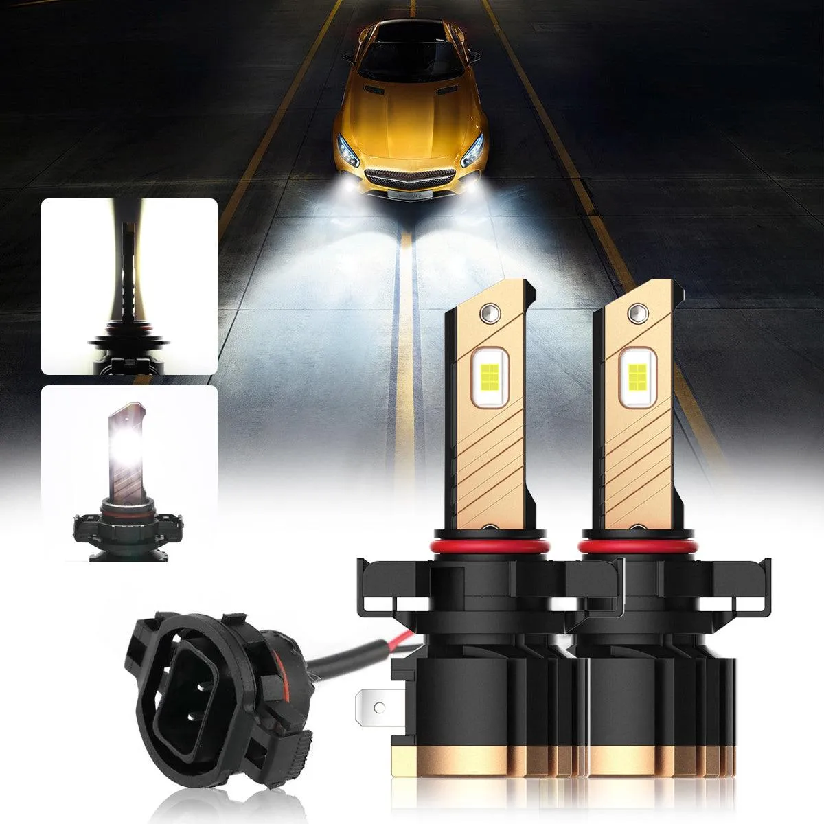 For 2007 Ford Escape H4 LED Headlight Bulbs Bundle