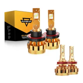 For 2008-2011 Ford Focus F-16 Plus Series Built-in Canbus Automotive Grade 14000LM LED Light Bulbs High Low Beam Bundle