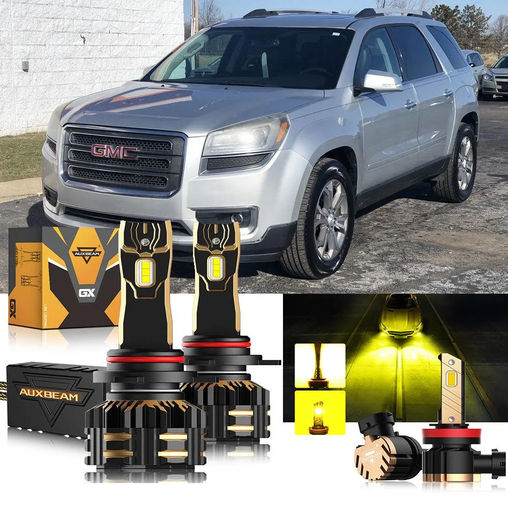 For 2013-2019 GMC Acadia Halogen 9012 LED Headlight Bulbs