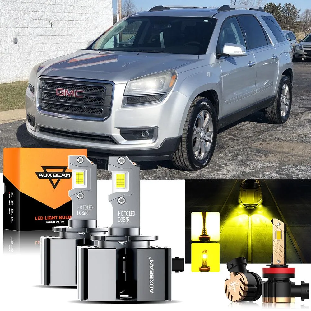 For 2013-2019 GMC Acadia HID D3S LED Headlight Bulbs