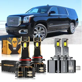 For 2015-2016,2019 GMC Yukon XL HID 9005 D3S LED Headlight Bulbs Bundle