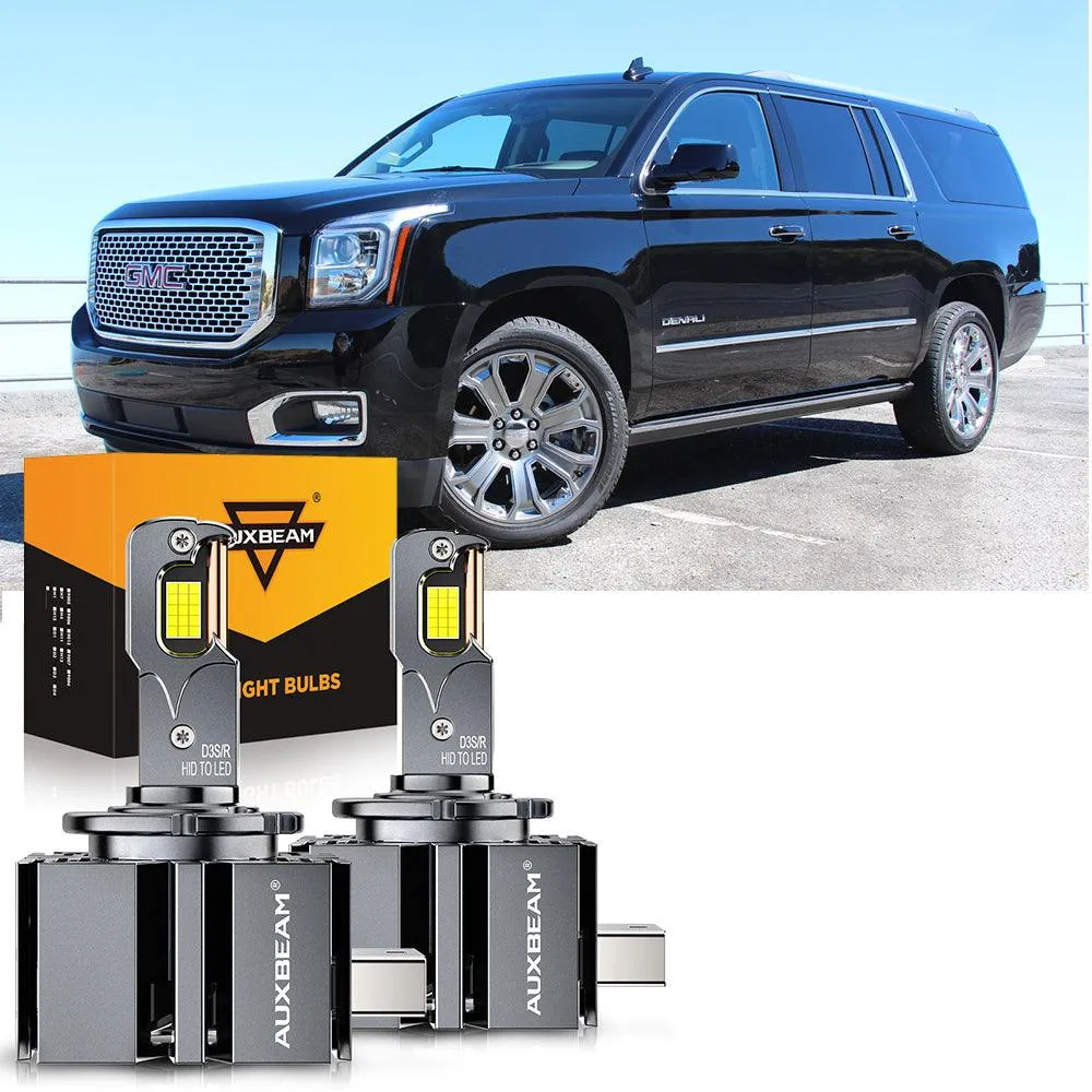 For 2015-2016,2019 GMC Yukon XL HID 9005 D3S LED Headlight Bulbs Bundle