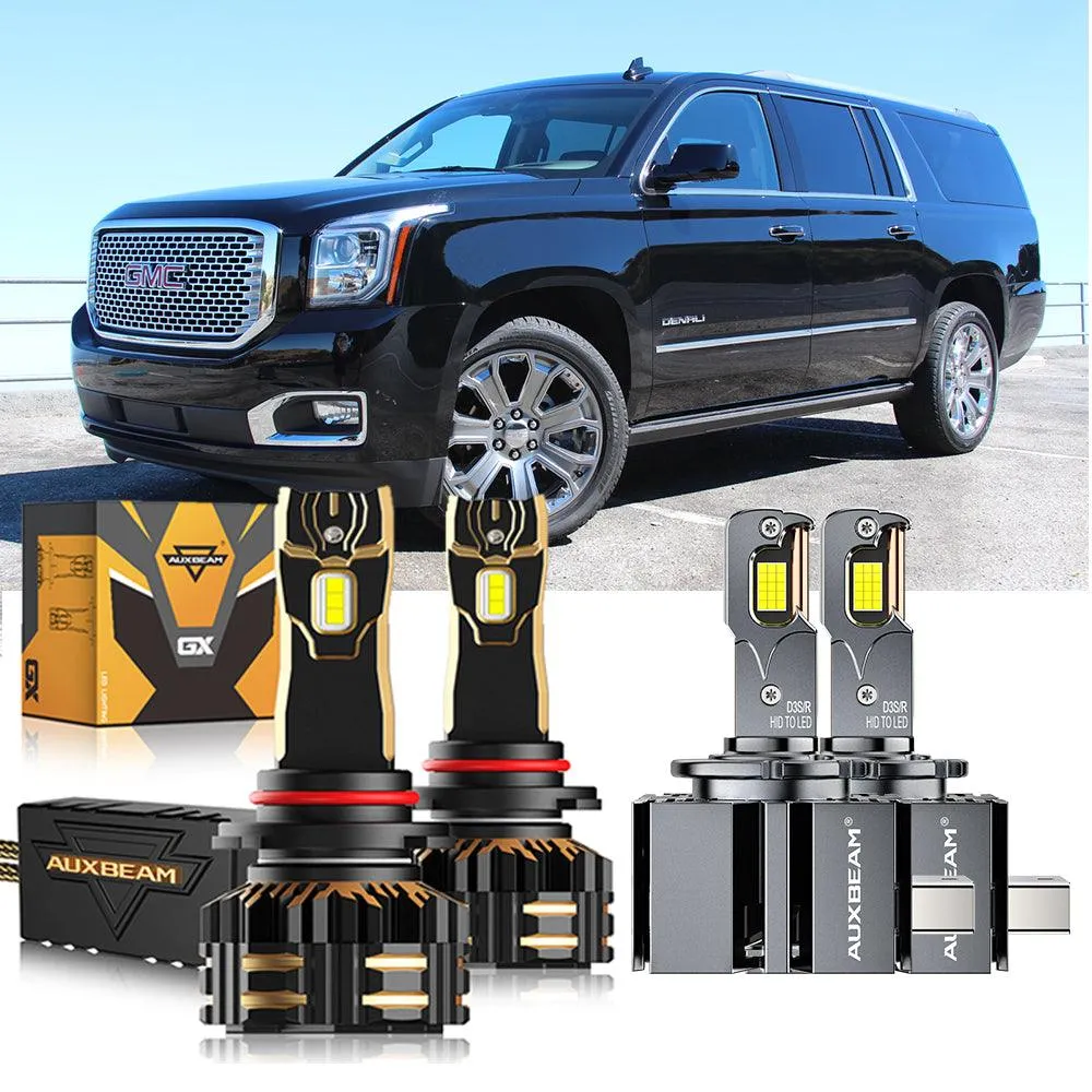 For 2015-2016,2019 GMC Yukon XL HID 9005 D3S LED Headlight Bulbs Bundle