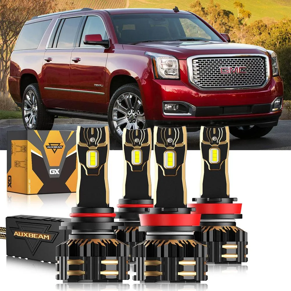 For 2015-2019 GMC Yukon Halogen 9005 H11 LED Headlight Bulbs Bundle