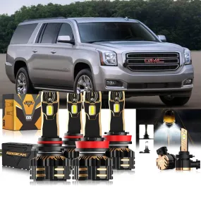For 2017-2018 GMC Yukon XL Halogen 9005 H11 LED Headlight Bulbs Bundle