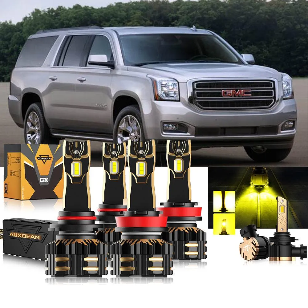 For 2017-2018 GMC Yukon XL Halogen 9005 H11 LED Headlight Bulbs Bundle