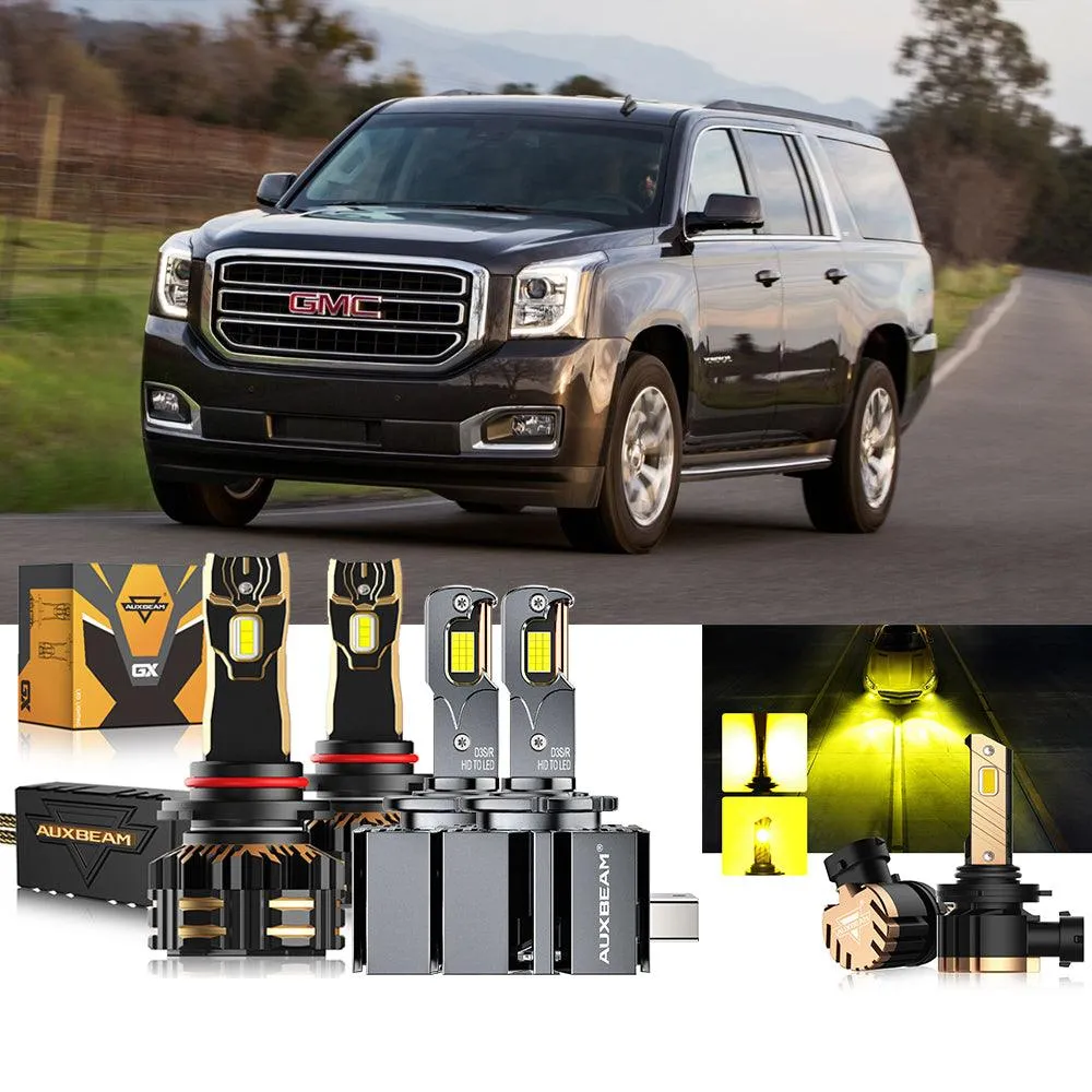 For 2017-2018 GMC Yukon XL HID 9005 D3S LED Headlight Bulbs Bundle