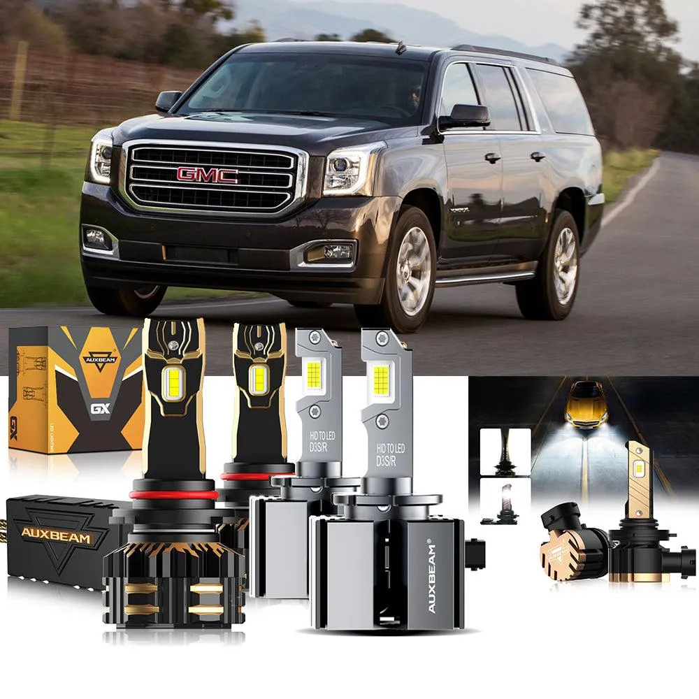 For 2017-2018 GMC Yukon XL HID 9005 D3S LED Headlight Bulbs Bundle
