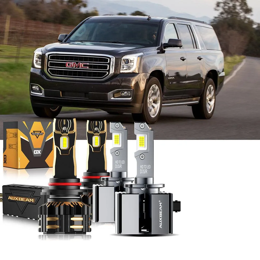 For 2017-2018 GMC Yukon XL HID 9005 D3S LED Headlight Bulbs Bundle