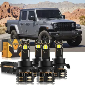 For 2020 Jeep Gladiation H13 LED Headlight Bulbs Bundle