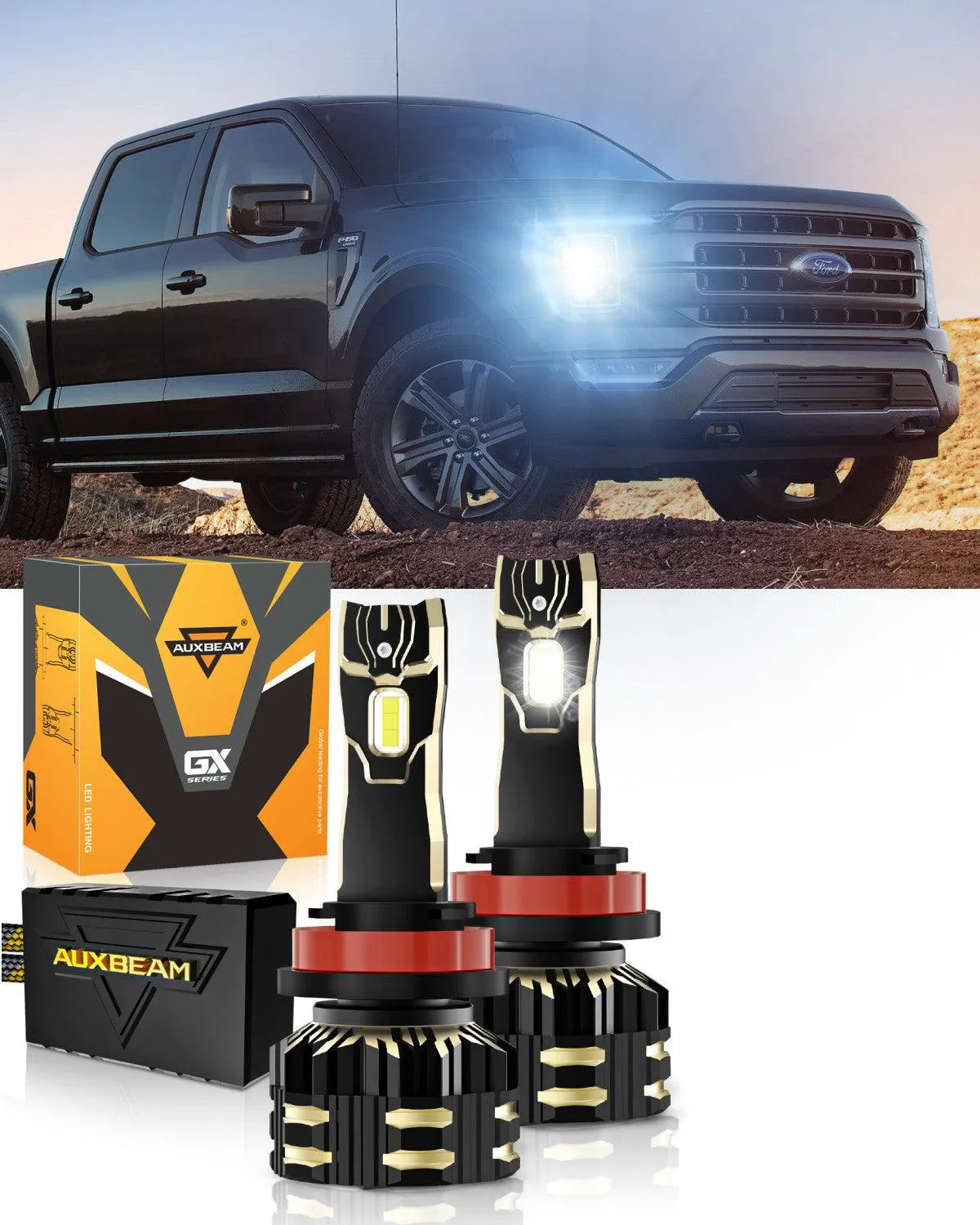 For 2021 Ford F-150 9005 H11 LED Headlight Bulbs Bundle