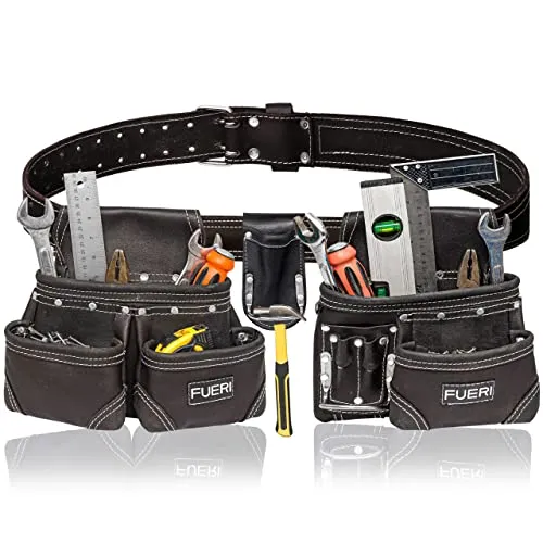FUERI Natural Oil Tanned Leather Tool Belt