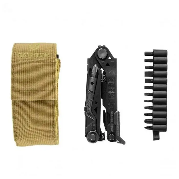 Gerber Centre-Drive Multi-Tool (Black w/ MOLLE Sheath   Bit Set) (Customised)