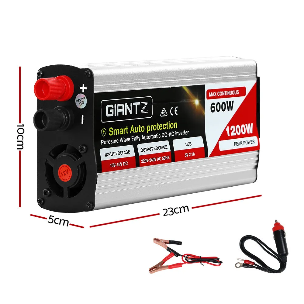 Giantz Power Inverter 600W/1200W 12V to 240V
