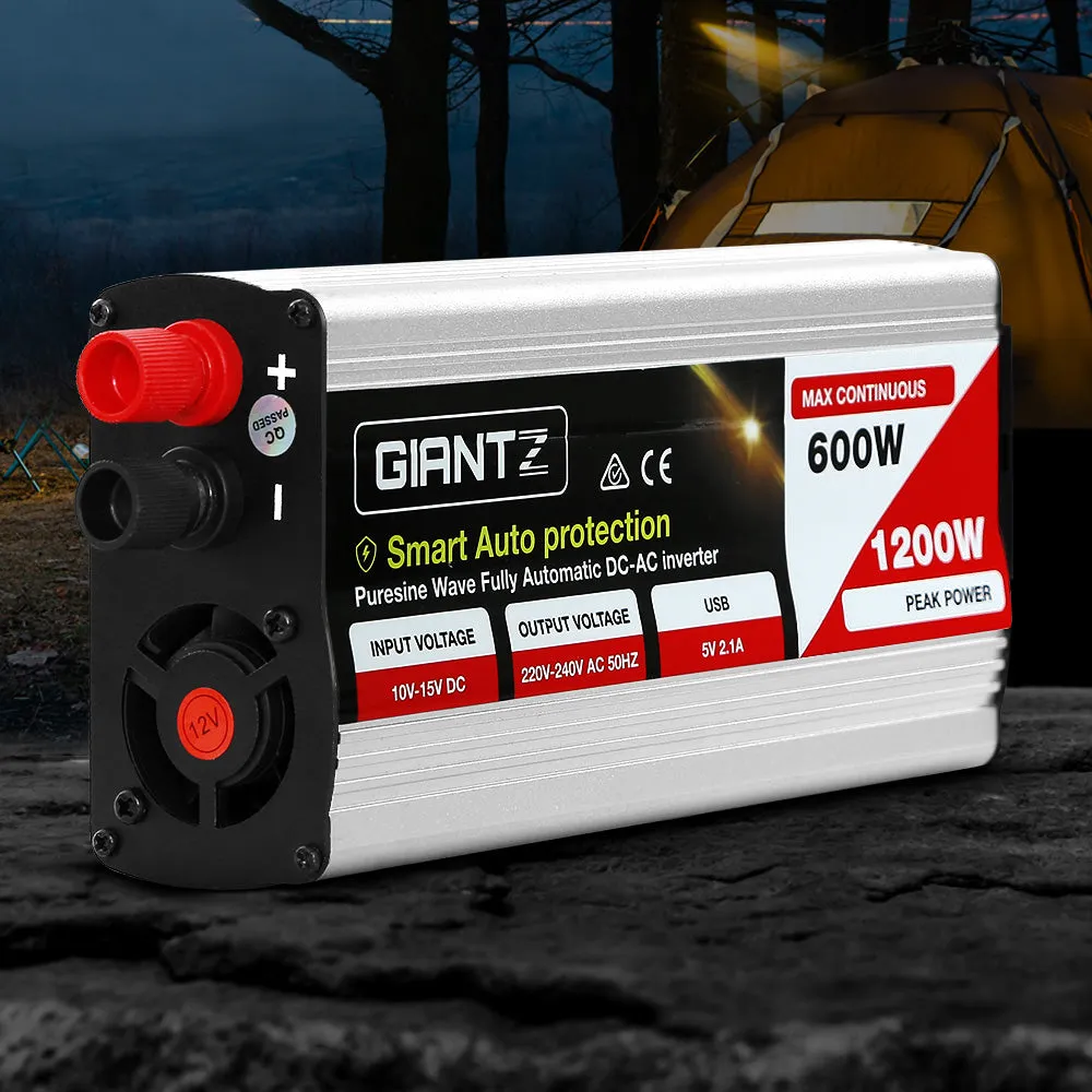 Giantz Power Inverter 600W/1200W 12V to 240V