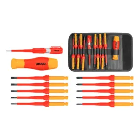 Ingco Interchangeable Insulated Screwdriver Set 12Pcs HKISD1201