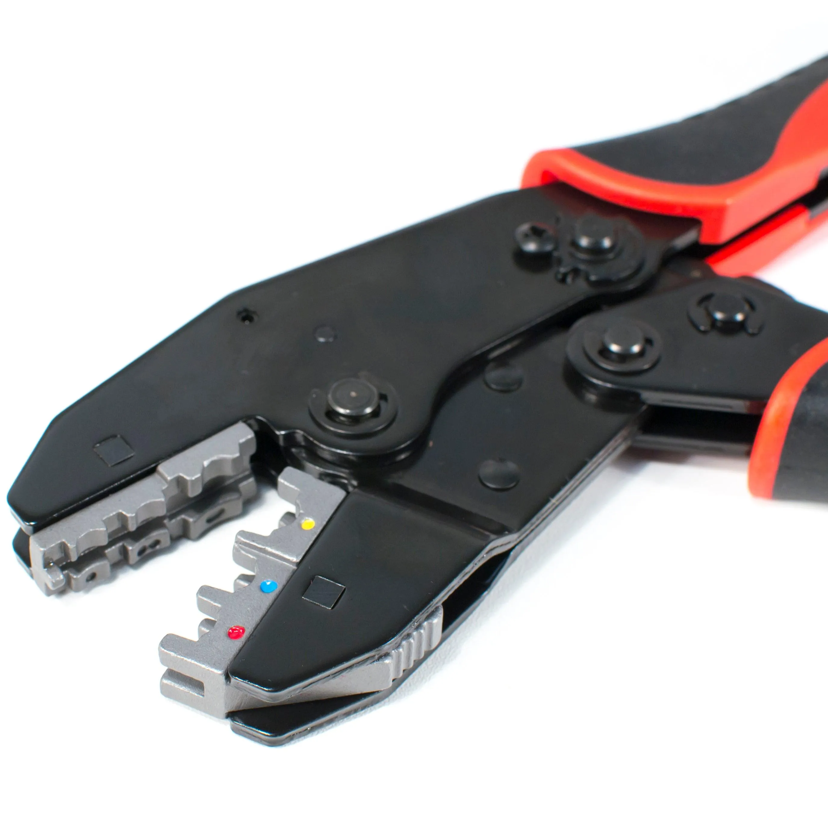 Interchangeable Ratcheting Terminal Crimper Set - 12 Die Sets with Wire Strippers (Insulated, Superseal, Weatherpack)