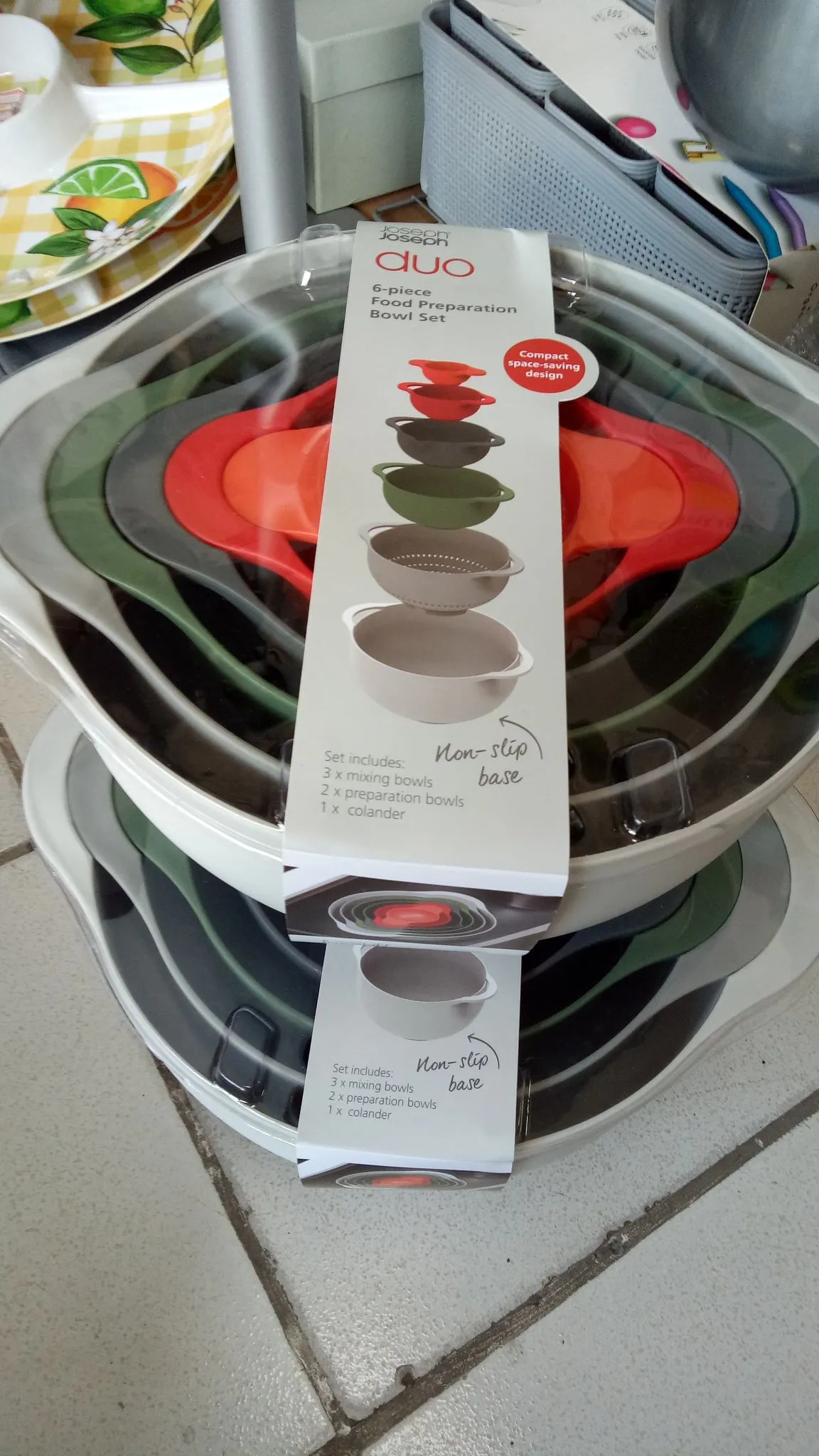 Joseph Joseph Duo 6-piece Food Preparation Bowl Set