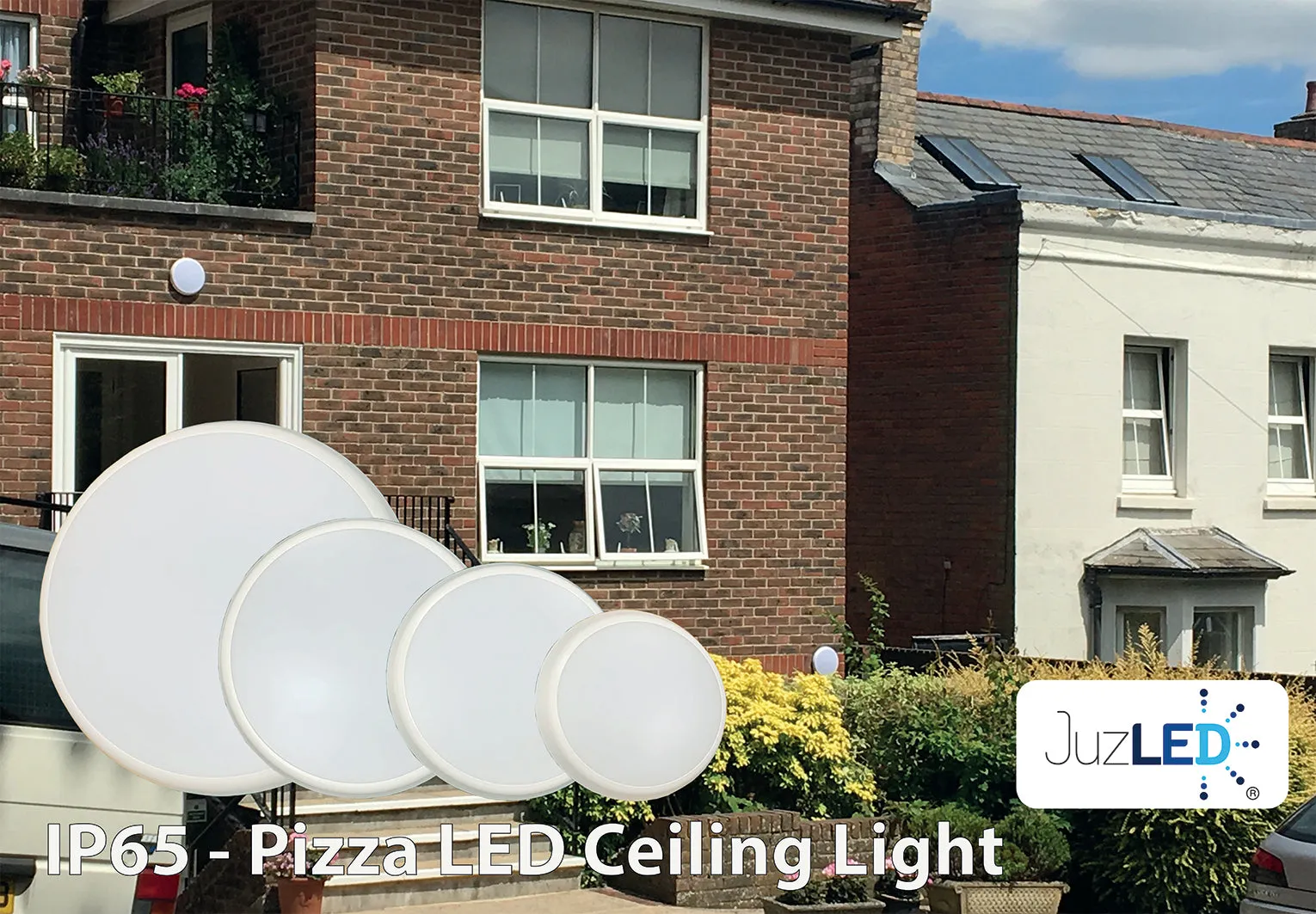 JustLED - IP54 Pizza LED Ceiling & Wall lamp [Energy Class A ]