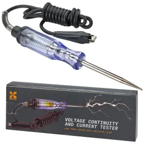 Katzco Voltage Continuity and Current Tester - 6-12 V DC - 24 V AC Circuit - Heavy Duty