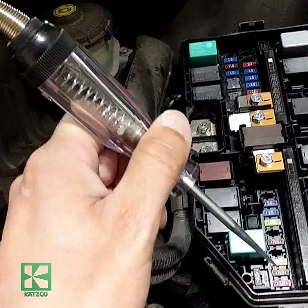 Katzco Voltage Continuity and Current Tester - 6-12 V DC - 24 V AC Circuit - Heavy Duty