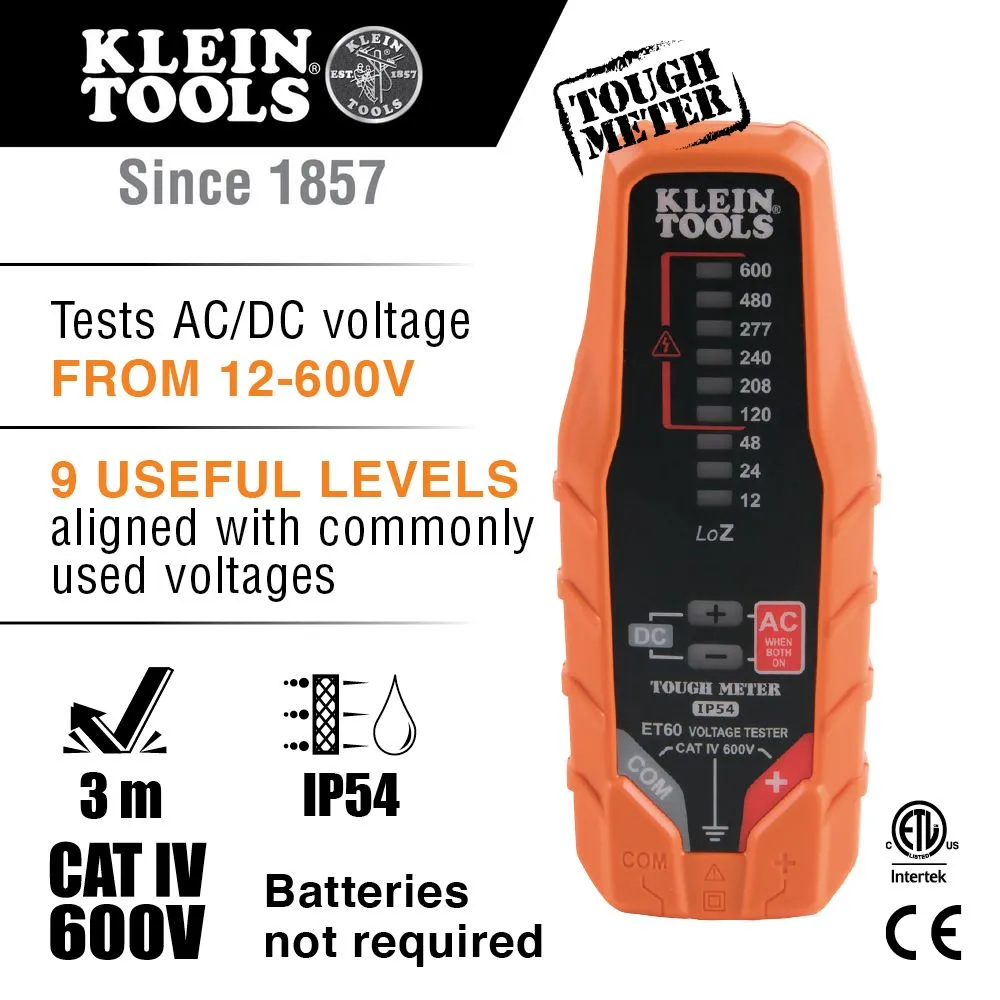 Klein ET60 Electronic AC/DC Voltage Tester