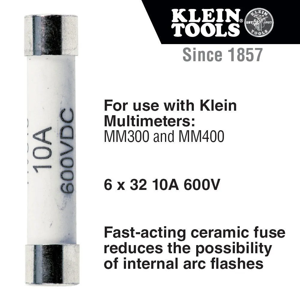 Klein Tools 69032 Fuse 6X32 10A 600V MM300/400