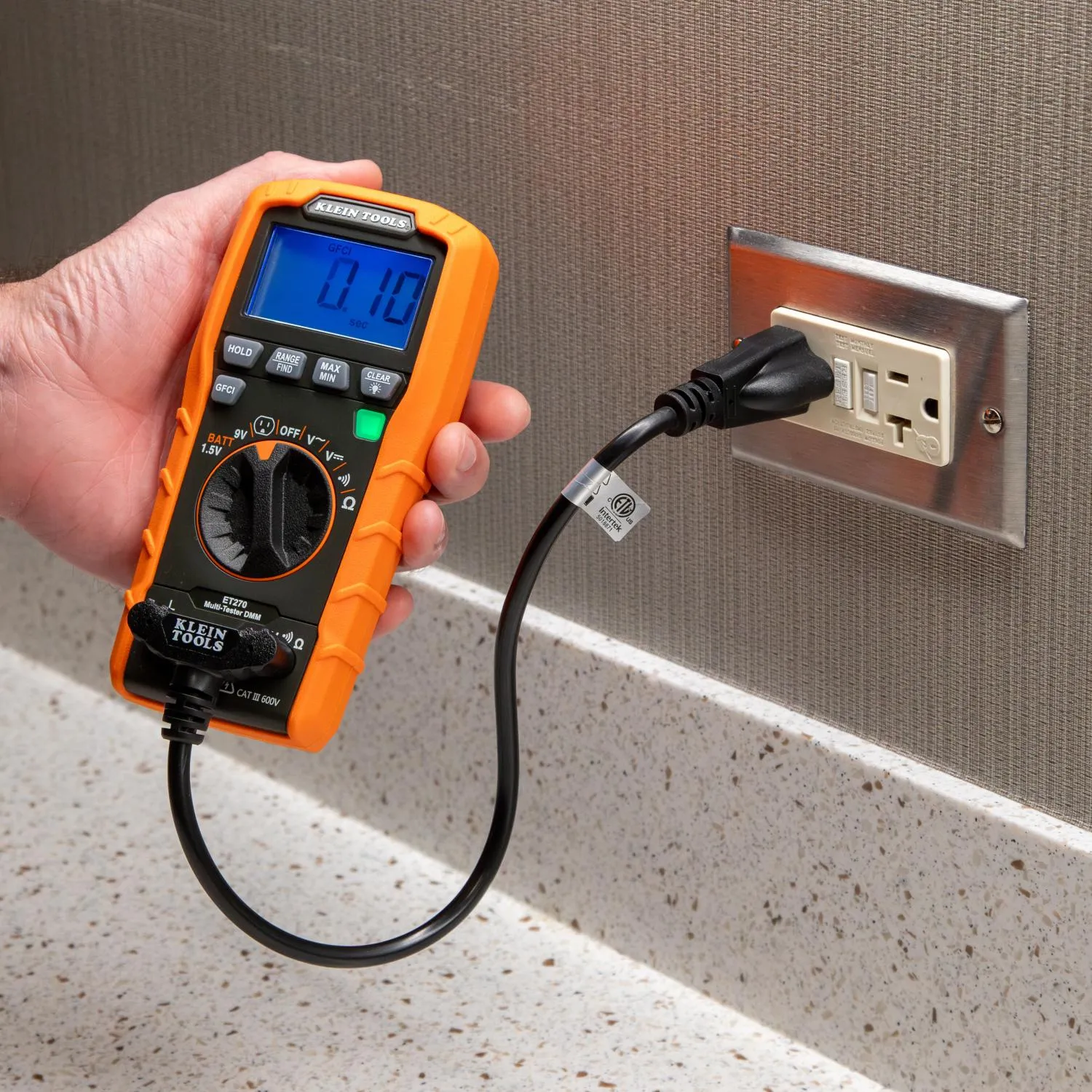 Klein Tools ET270 Digital Multi-Tester DMM with Receptacle Tester