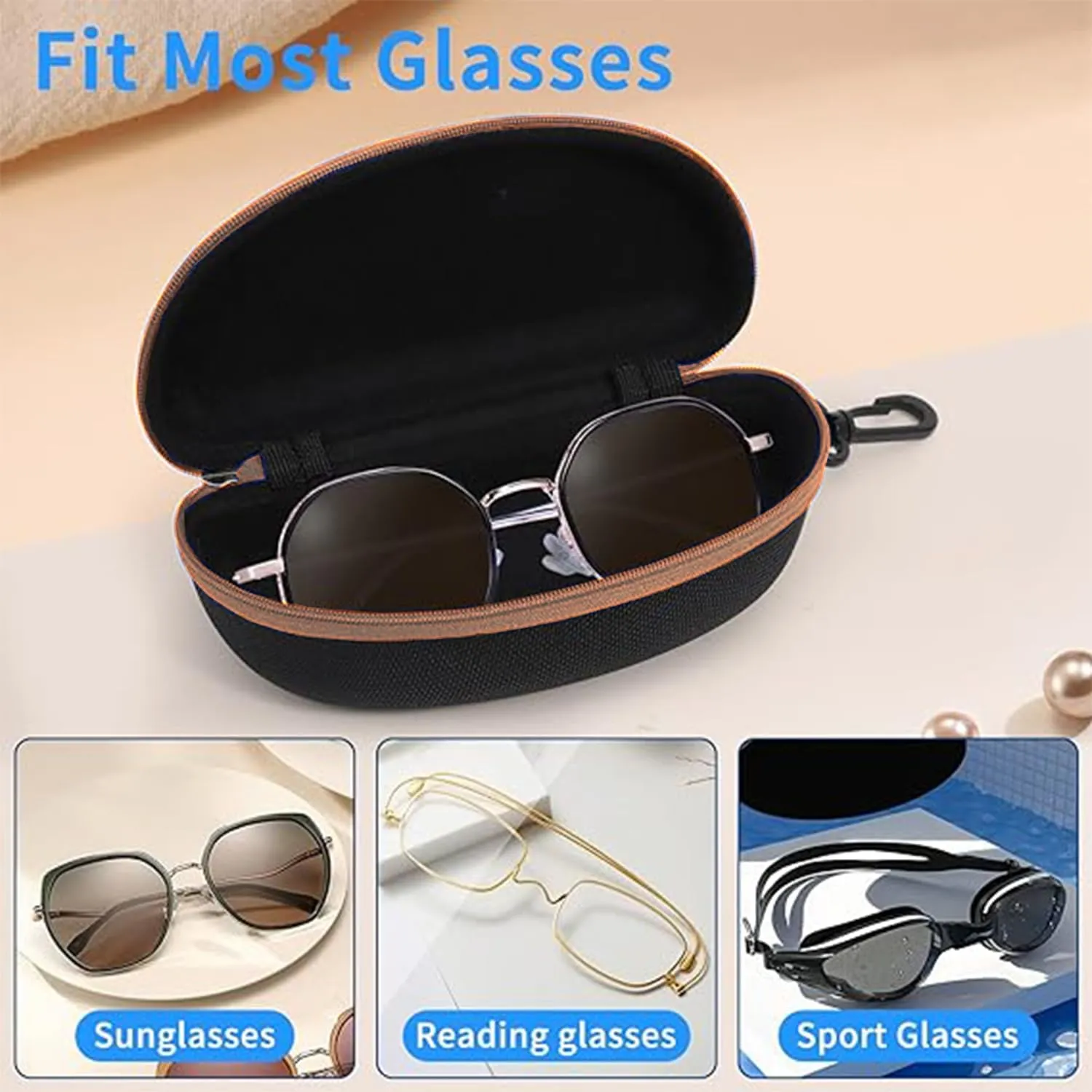 Kuber Industries Sunglass Cases Set of 2|Goggles Organizer Box For Men, Women|Durable Shades Organizer (Random Color) (Pack Of 5)