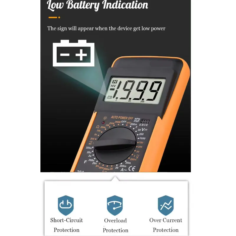 Lcd Digital Multimeter Dt9025A
