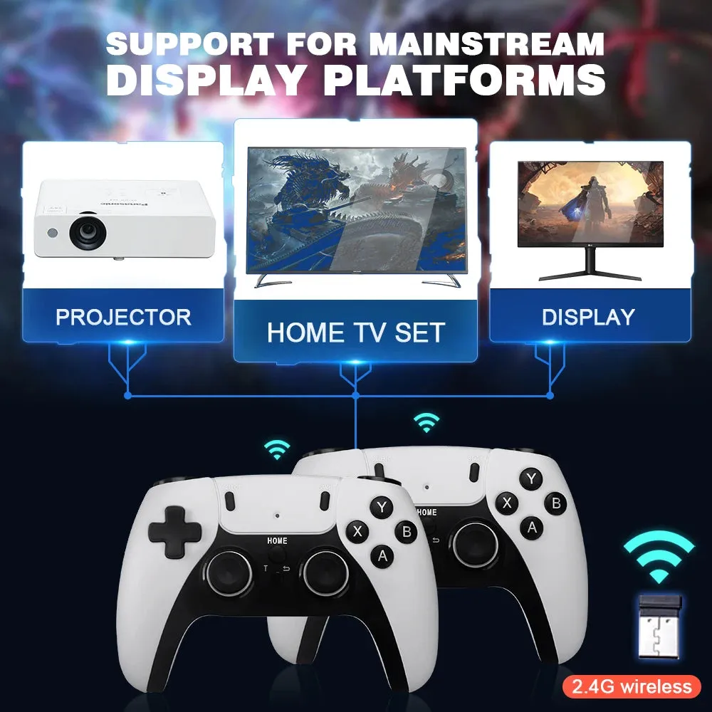 M15 Game Stick Mini TV 4K Retro Gaming Console Classic Handheld Game with Wireless Controllers HD Output for PS1 Arcade