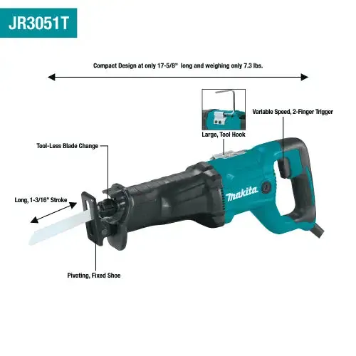 Makita 12 AMP Reciprocating Saw