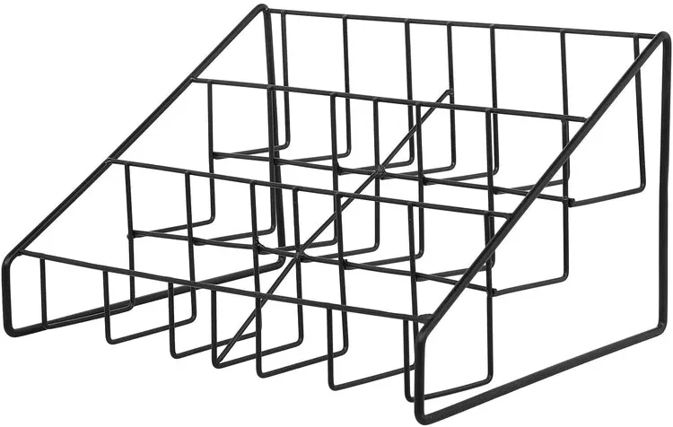 Matte Black Metal Wire CD Holder Storage Stand, 3 Tier Media Jewel Case Organizer Rack