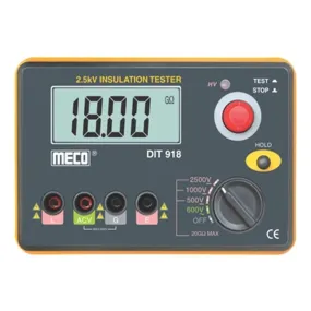 Meco Digital Insulation Tester With AC Voltage Function 2.5kV-20GΩΩ DIT918