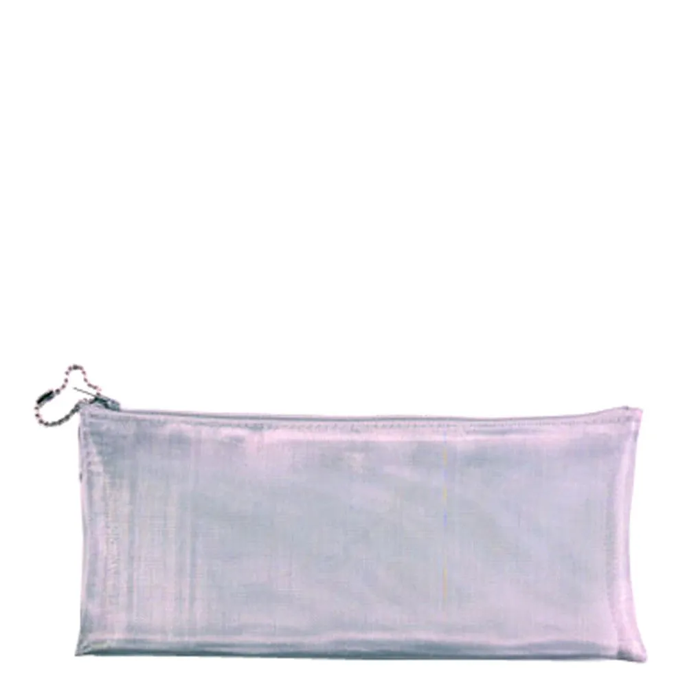 Mesh Silver Wire Travel Cosmetic Bag  4 X 9" Walker