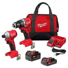 Milwaukee 3693-22CX M18 Compact Brushless 2-Tool Combo Kit