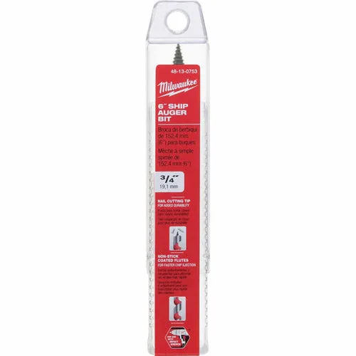 Milwaukee 48-13-0753 3/4" X 6" Ship Auger Bit