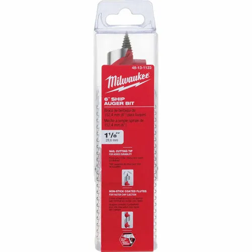 Milwaukee 48-13-1123 1-1/8" X 6" Ship Auger Bit