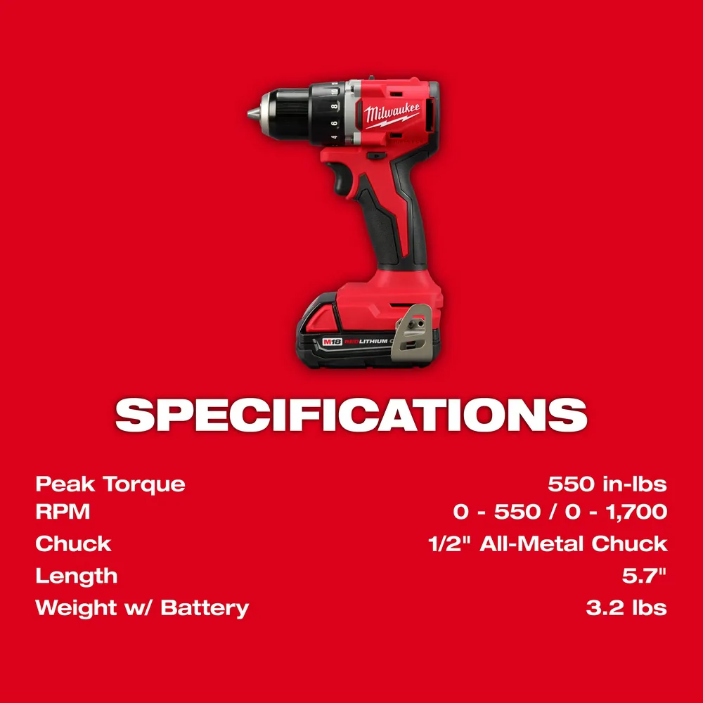Milwaukee M18 Compact Brushless 2-Tool Combo Kit