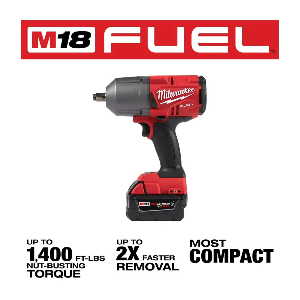 Milwaukee M18 Fuel 1/2" High-Torque Impact Wrench Grease Gun Kit