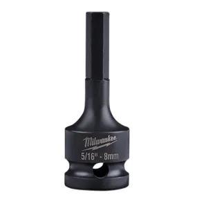 Milwaukee Shockwave Linemans 1/2" Drive 5/16" - 8mm Hex Bit Socket - 49-66-5141