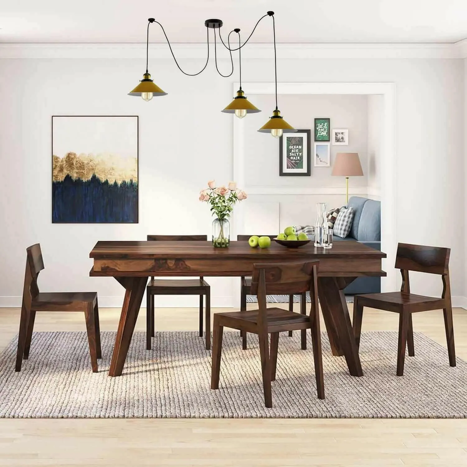 Modern large spider Braided Pendant lamp 3heads Clusters of Hanging
