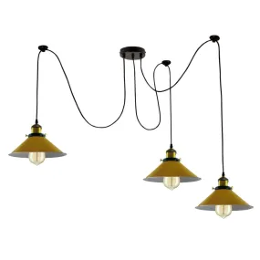 Modern large spider Braided Pendant lamp 3heads Clusters of Hanging